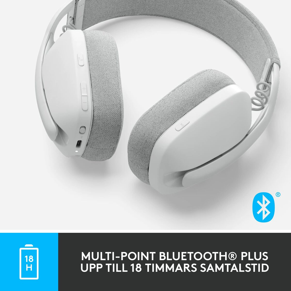 Auriculares con Micrófono Logitech Blanco